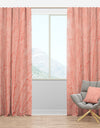 Living Coral Pink - Mid-Century Modern Curtain Panels