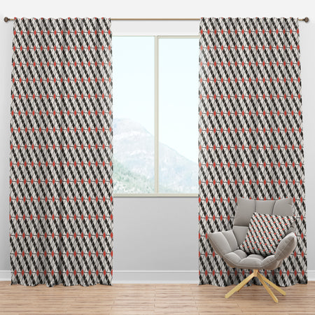 Abstract Design Retro Pattern IV - Mid-Century Modern Curtain Panels