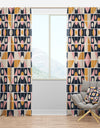 Geometrical Retro Design I - Mid-Century Modern Curtain Panels