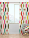 Diamond Retro III - Mid-Century Modern Curtain Panels