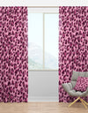 Pink Leopard Pattern - Mid-Century Modern Curtain Panels