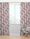 Floral Botanical Retro XII - Mid-Century Modern Curtain Panels