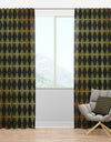 Golden Luxury Metallic Geometrics I - Mid-Century Modern Curtain Panels