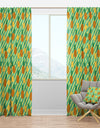 Pineapple Summer Bliss I - Mid-Century Modern Curtain Panels