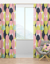 Retro Pastel Circular Pattern I - Mid-Century Modern Curtain Panels