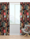 Retro Square Design II - Mid-Century Modern Curtain Panels