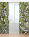 Tropical Palm Leaves I - Mid-Century Modern Curtain Panels