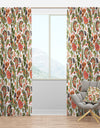 Retro Fantasy Flowers I - Mid-Century Modern Curtain Panels