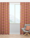 Gold Hearts On Pink - Mid-Century Modern Curtain Panels