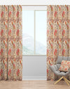 Oriental Floral Paisley - Mid-Century Modern Curtain Panels