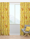 Minimal Yellow Geometrical Shapes - Mid-Century Modern Curtain Panels