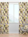 Golden River Stones - Mid-Century Modern Curtain Panels