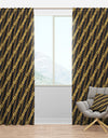 Golden ZigZag Chain - Mid-Century Modern Curtain Panels