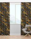 Angled lines and waves pattern - Mid-Century Modern Curtain Panels