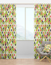 Retro Abstract Drops II - Mid-Century Modern Curtain Panels