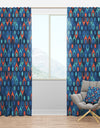 Retro Abstract Drops X - Mid-Century Modern Curtain Panels