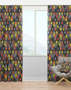 Retro Abstract Drops I - Mid-Century Modern Curtain Panels