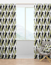 Circular Abstract Retro Geometric II - Mid-Century Modern Curtain Panels