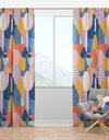 Modern geometric shapes pattern - Mid-Century Modern Curtain Panels