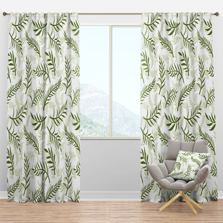 Tropical Botanicals I - Mid-Century Modern Curtain Panels