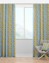 Gold Chain Pattern - Mid-Century Modern Curtain Panels