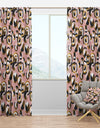 Circular geometric shapes retro pattern - Mid-Century Modern Curtain Panels