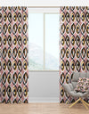 Abstract Geometric Circular Retro I - Mid-Century Modern Curtain Panels