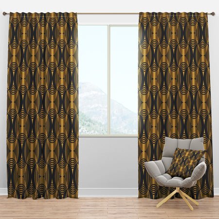 Art Deco style modern pattern - Mid-Century Modern Curtain Panels