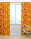 Retro Square Design VIII - Mid-Century Modern Curtain Panels