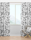 Abstract Retro Design II - Mid-Century Modern Curtain Panels