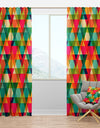 Diamond Retro IX - Mid-Century Modern Curtain Panels