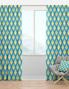 Retro Pattern Abstract Design IX - Mid-Century Modern Curtain Panels