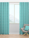 Retro Pattern Abstract Design VII - Mid-Century Modern Curtain Panels