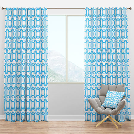 Retro Pattern Abstract Design II - Mid-Century Modern Curtain Panels