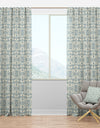 Floral Retro Pattern IV - Mid-Century Modern Curtain Panels