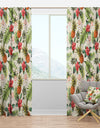 Pineapple Summer Bliss IV - Mid-Century Modern Curtain Panels