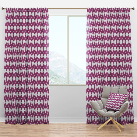 Retro Pattern Abstract Design VIII - Mid-Century Modern Curtain Panels
