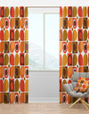 Abstract Retro Geometric Pattern VI - Mid-Century Modern Curtain Panels