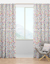 Color Waves of Polka Dots - Mid-Century Modern Curtain Panels