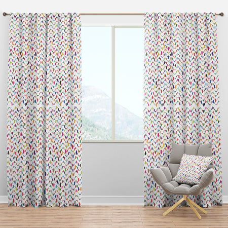 Color Waves of Polka Dots - Mid-Century Modern Curtain Panels