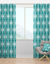 Retro Turquoise Pattern - Mid-Century Modern Curtain Panels