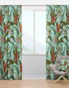 Tropical Foliage II - Mid-Century Modern Curtain Panels