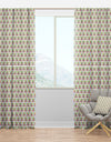 Retro Geometric Design VIII - Mid-Century Modern Curtain Panels