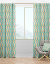 Retro Ornamental Design VIII - Mid-Century Modern Curtain Panels