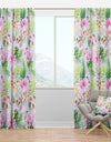 Tropical Botanicals And Flowers VI - Mid-Century Modern Curtain Panels