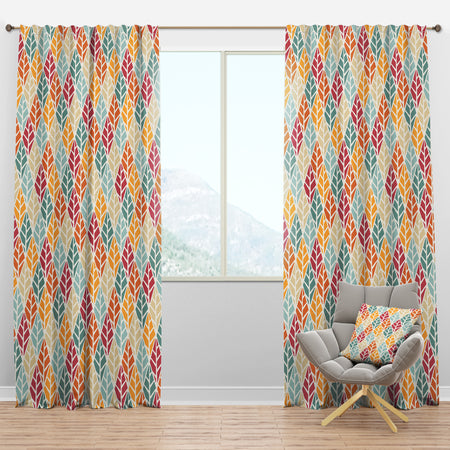 Diamond Retro X - Mid-Century Modern Curtain Panels