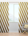 Gold Diagonal - Mid-Century Modern Curtain Panels
