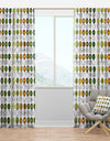 Retro Tree Top Design - Mid-Century Modern Curtain Panels