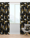 Gold Retro Circular Pattern - Mid-Century Modern Curtain Panels