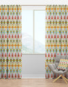 Retro Geometric Design IX - Mid-Century Modern Curtain Panels